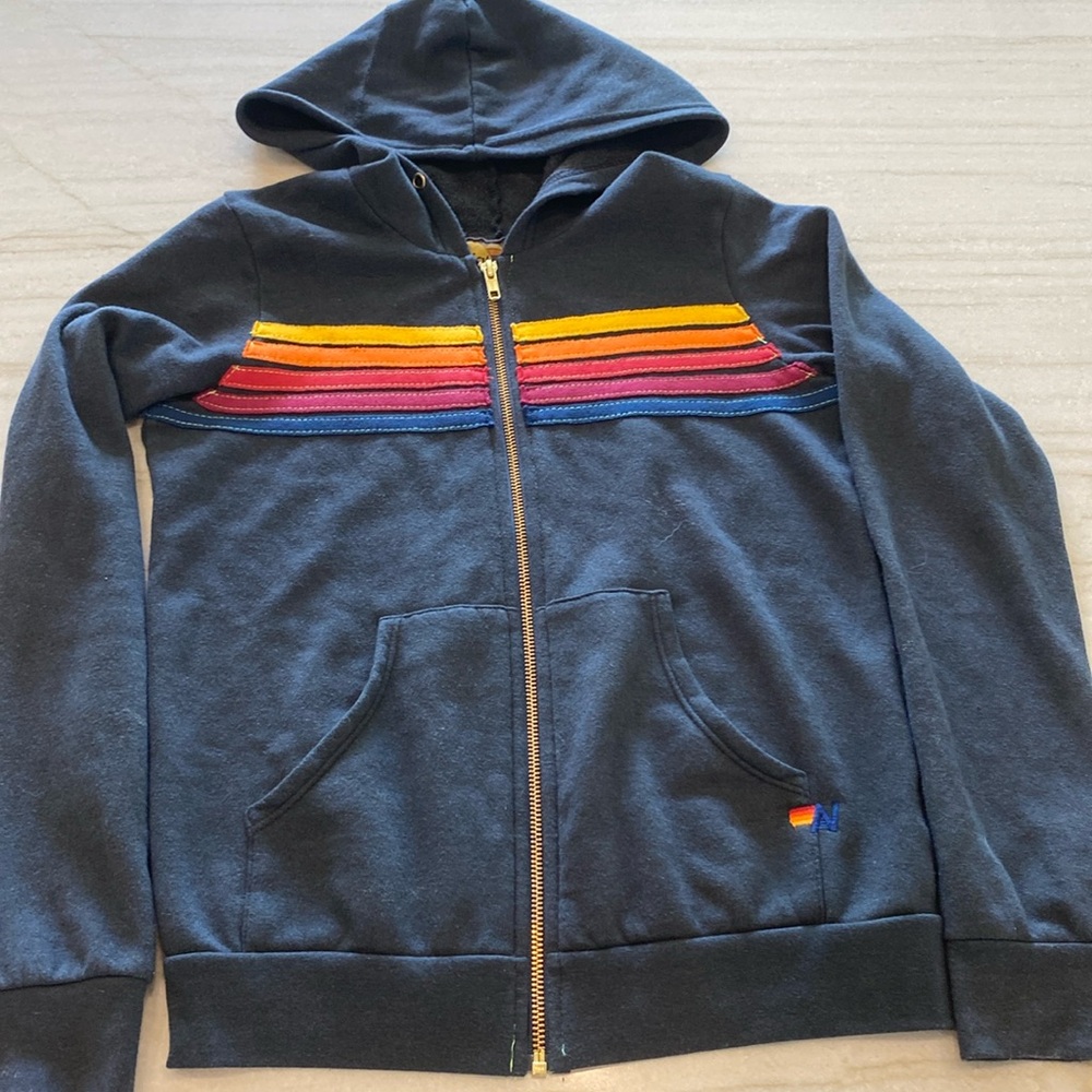 Aviator Nation boys navy blue hoodie size 14